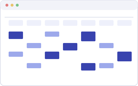Placeholder mockup: service calendar