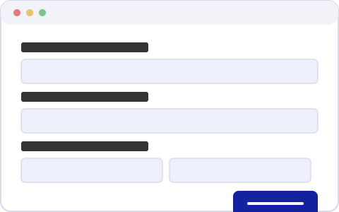 Placeholder mockup: quote form