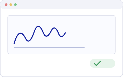 Placeholder mockup: digital signature